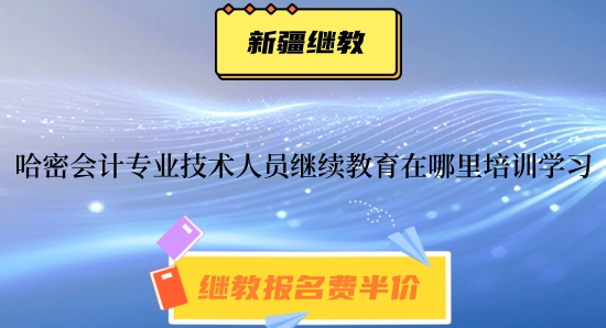 2024年哈密市會(huì)計(jì)專業(yè)技術(shù)人員繼續(xù)教育在哪里培訓(xùn)學(xué)習(xí) 2024年哈密市會(huì)計(jì)專業(yè)技術(shù)人員繼續(xù)教育在哪里培訓(xùn)學(xué)習(xí)